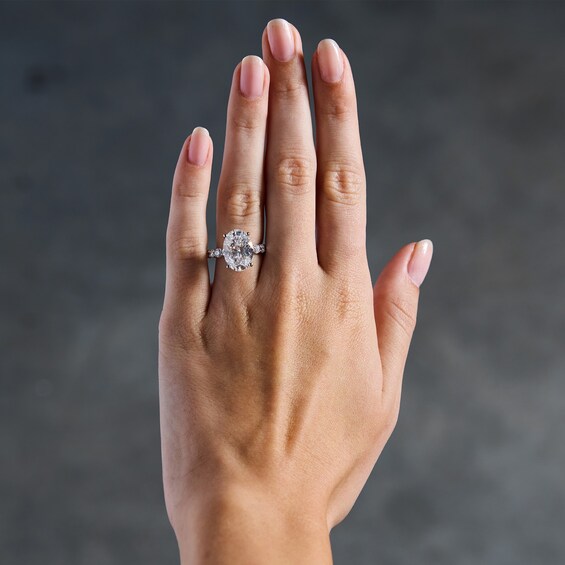 7 CT. T.w. Oval Certified Lab-Grown Diamond Engagement Ring in 14K White Gold (F/Vs2)