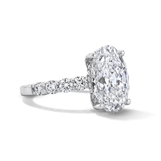7 CT. T.w. Oval Certified Lab-Grown Diamond Engagement Ring in 14K White Gold (F/Vs2)