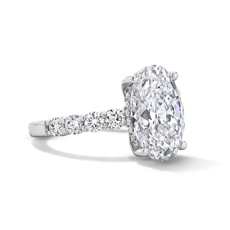 Main Image 3 of 7 CT. T.W. Oval Certified Lab-Grown Diamond Engagement Ring in 14K White Gold (F/VS2)