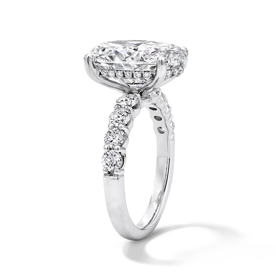 7 CT. T.w. Oval Certified Lab-Grown Diamond Engagement Ring in 14K White Gold (F/Vs2)