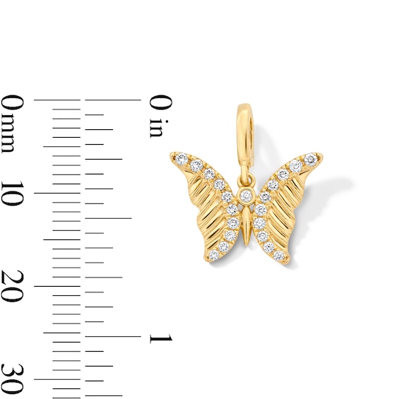1/6 CT. T.w. Certified Lab-Grown Diamond Butterfly Necklace Charm in 10K Gold (F/Vs2)