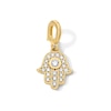 Thumbnail Image 1 of 1/5 CT. T.W. Lab-Grown Diamond Hamsa Necklace Charm in 10K Gold (F/VS2)