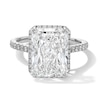 Thumbnail Image 1 of 6-1/2 CT. T.W. Radiant-Cut Certified Lab-Grown Diamond Frame Engagement Ring in 14K White Gold (F/VS2)