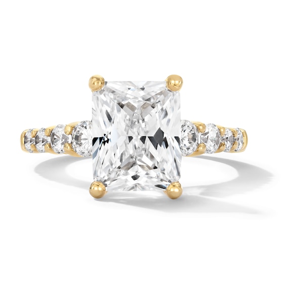 3-3/4 CT. T.w. Radiant-Cut Certified Lab-Grown Diamond Engagement Ring in 14K Gold (F/Vs2)
