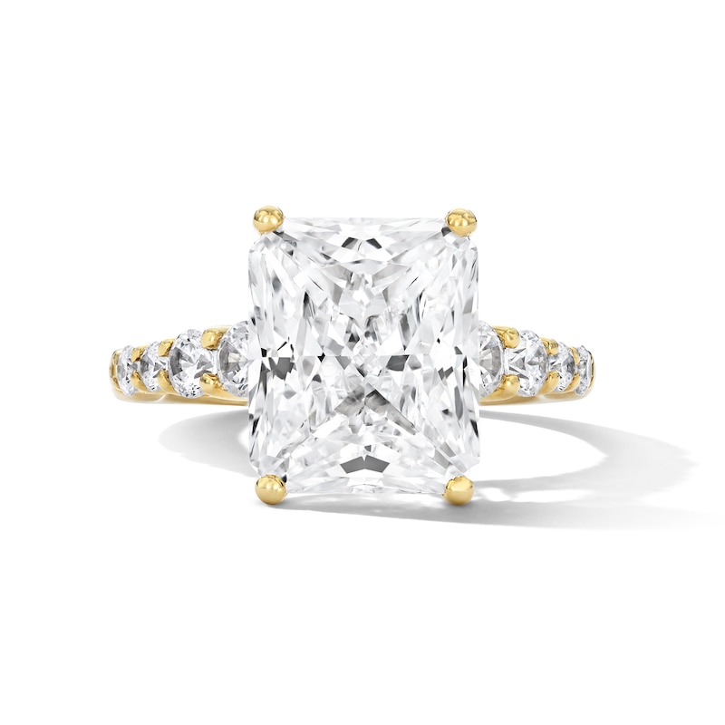 Main Image 1 of 5-3/4 CT. T.W. Radiant-Cut Certified Lab-Grown Diamond Engagement Ring in 14K Gold (F/VS2)