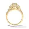 Thumbnail Image 2 of 3/4 CT. T.W. Princess-Cut Diamond Multi-Stone Double Frame Ring in 10K Gold