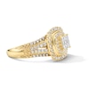 Thumbnail Image 3 of 3/4 CT. T.W. Princess-Cut Diamond Multi-Stone Double Frame Ring in 10K Gold