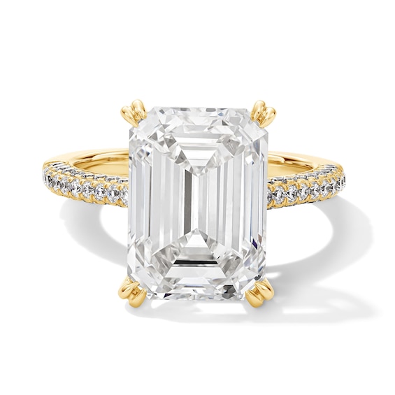 8-3/4 CT. T.w. Emerald-Cut Certified Lab-Grown Diamond Engagement Ring in 14K Gold (F/Vs2)