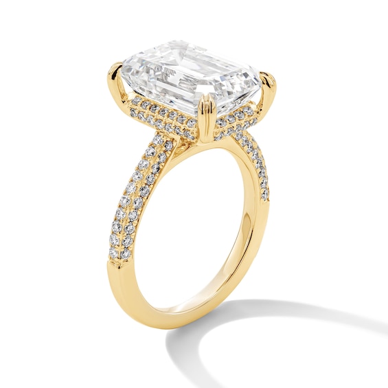 8-3/4 CT. T.w. Emerald-Cut Certified Lab-Grown Diamond Engagement Ring in 14K Gold (F/Vs2)
