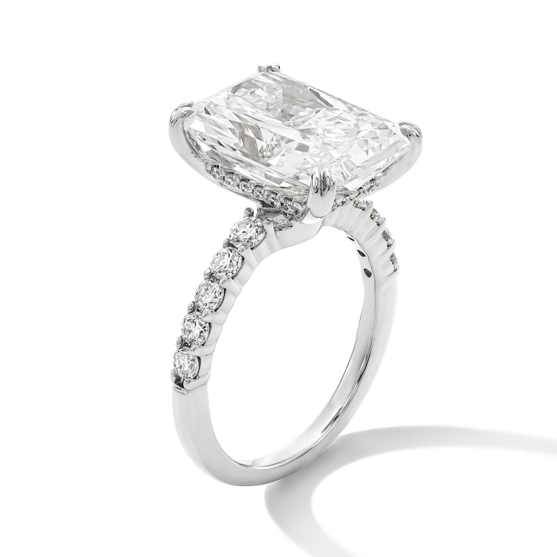 Main Image 3 of 8-5/8 CT. T.W. Radiant-Cut Certified Lab-Grown Diamond Engagement Ring in 14K White Gold (F/VS2)