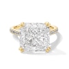 Thumbnail Image 1 of 10-1/2 CT. T.W. Cushion-Cut Certified Lab-Grown Diamond Engagement Ring in 14K Gold (F/VS2)