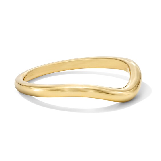 Polished Contour Wedding Band in 14K Gold