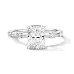 1-3/4 CT.T.W. Radiant-Cut Certified Lab-Grown Diamond Hidden Frame Engagement Ring in 14K White Gold (F/VS2)