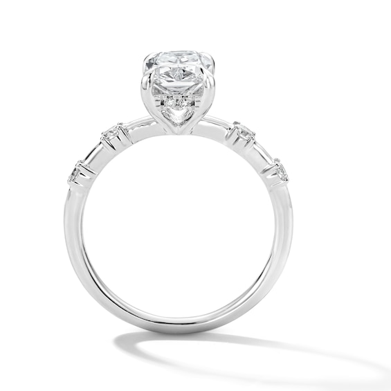 1-3/4 Ct.t.w. Radiant-Cut Certified Lab-Grown Diamond Hidden Frame Engagement Ring in 14K White Gold (F/Vs2)