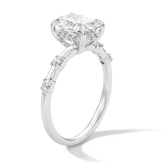 1-3/4 Ct.t.w. Radiant-Cut Certified Lab-Grown Diamond Hidden Frame Engagement Ring in 14K White Gold (F/Vs2)