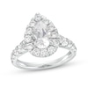 Thumbnail Image 1 of 2-1/2 CT. T.W. Pear-Shaped Certified Lab-Grown Diamond Frame Engagement Ring in Platinum (F/VS2)