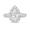 Thumbnail Image 4 of 2-1/2 CT. T.W. Pear-Shaped Certified Lab-Grown Diamond Frame Engagement Ring in Platinum (F/VS2)