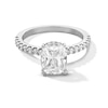 Thumbnail Image 1 of 2-1/2 CT. T.W. Elongated Cushion-Cut Certified Lab-Grown Diamond Hidden Double Frame Engagement Ring in Platinum (F/VS2)