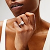 Thumbnail Image 2 of 1-1/2 CT. T.W. Elongated Cushion-Cut Certified Lab-Grown Diamond Frame Engagement Ring in Platinum (F/VS2)