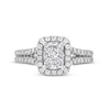 Thumbnail Image 4 of 1-1/2 CT. T.W. Elongated Cushion-Cut Certified Lab-Grown Diamond Frame Engagement Ring in Platinum (F/VS2)