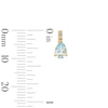Thumbnail Image 2 of Pear-Shaped Aquamarine and Lab-Grown Diamond Accent Drop Earrings in 10K Gold (F/VS2)