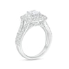 Thumbnail Image 3 of 2 CT. T.W. Princess-Cut Certified Lab-Grown Diamond Double Cushion Frame Engagement Ring in Platinum (F/VS2)