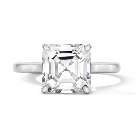 4 CT. T.w. Asscher-Cut Certified Lab-Grown Diamond Solitaire Engagement Ring in 14K White Gold (F/Vs2)