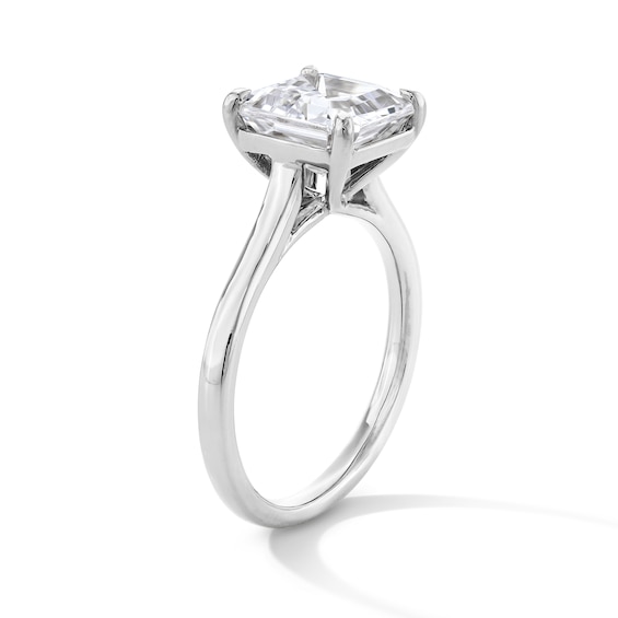4 CT. T.w. Asscher-Cut Certified Lab-Grown Diamond Solitaire Engagement Ring in 14K White Gold (F/Vs2)