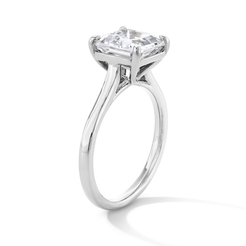 Main Image 2 of 4 CT. T.W. Asscher-Cut Certified Lab-Grown Diamond Solitaire Engagement Ring in 14K White Gold (F/VS2)