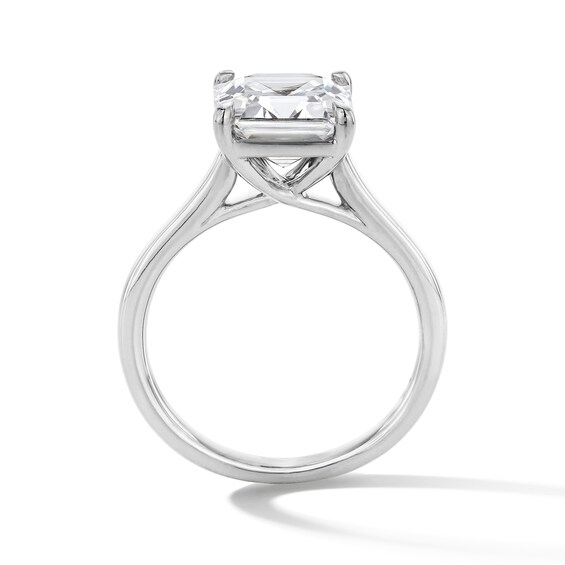 4 CT. T.w. Asscher-Cut Certified Lab-Grown Diamond Solitaire Engagement Ring in 14K White Gold (F/Vs2)