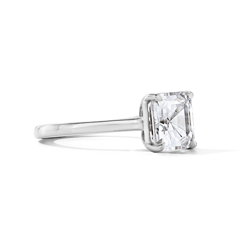 Main Image 4 of 4 CT. T.W. Asscher-Cut Certified Lab-Grown Diamond Solitaire Engagement Ring in 14K White Gold (F/VS2)