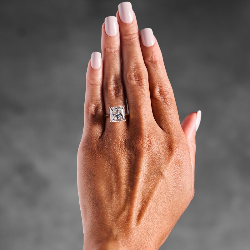 Main Image 2 of 8 CT. T.W. Princess-Cut Certified Lab-Grown Diamond Solitaire Engagement Ring in 14K Gold (F/VS2)