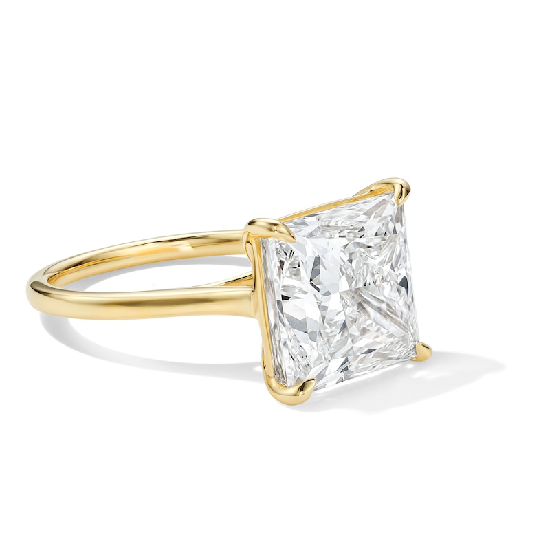 Main Image 4 of 8 CT. T.W. Princess-Cut Certified Lab-Grown Diamond Solitaire Engagement Ring in 14K Gold (F/VS2)