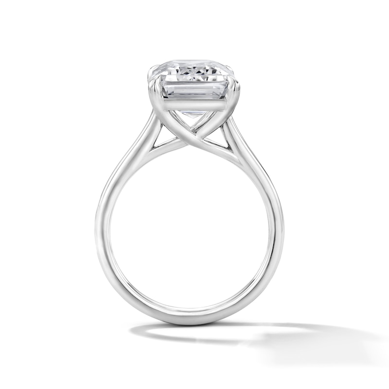 Main Image 3 of 7 CT. T.W. Emerald-Cut Certified Lab-Grown Diamond Solitaire Engagement Ring in 14K White Gold (F/VS2)