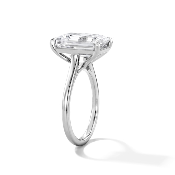 7 CT. T.w. Emerald-Cut Certified Lab-Grown Diamond Solitaire Engagement Ring in 14K White Gold (F/Vs2)