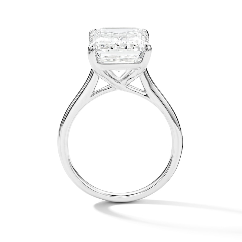 Main Image 3 of 8 CT. T.W. Emerald-Cut Certified Lab-Grown Diamond Solitaire Engagement Ring in 14K White Gold (F/VS2)