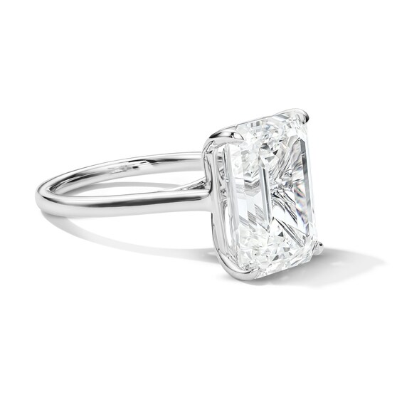 8 CT. T.w. Emerald-Cut Certified Lab-Grown Diamond Solitaire Engagement Ring in 14K Gold (F/Vs2