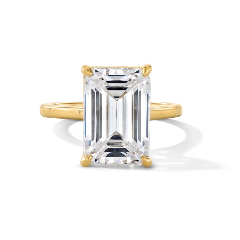 Main Image 1 of 7 CT. T.W. Emerald-Cut Certified Lab-Grown Diamond Solitaire Engagement Ring in 14K Gold (F/VS2)
