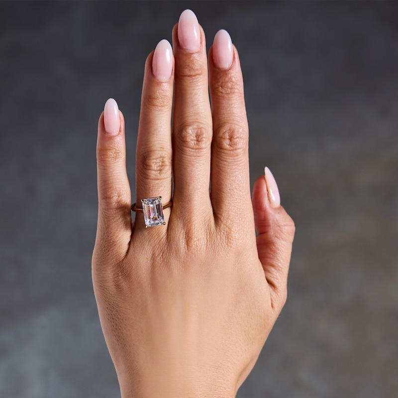 Main Image 2 of 7 CT. T.W. Emerald-Cut Certified Lab-Grown Diamond Solitaire Engagement Ring in 14K Gold (F/VS2)