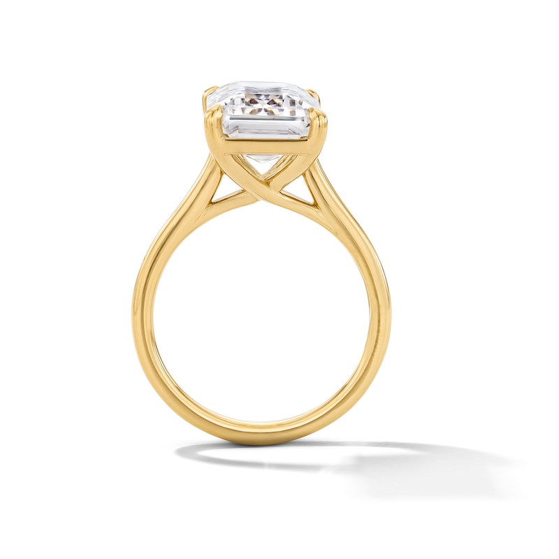 Main Image 3 of 7 CT. T.W. Emerald-Cut Certified Lab-Grown Diamond Solitaire Engagement Ring in 14K Gold (F/VS2)
