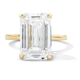 8 CT. T.W. Emerald-Cut Certified Lab-Grown Diamond Solitaire Engagement Ring in 14K Gold (F/VS2)