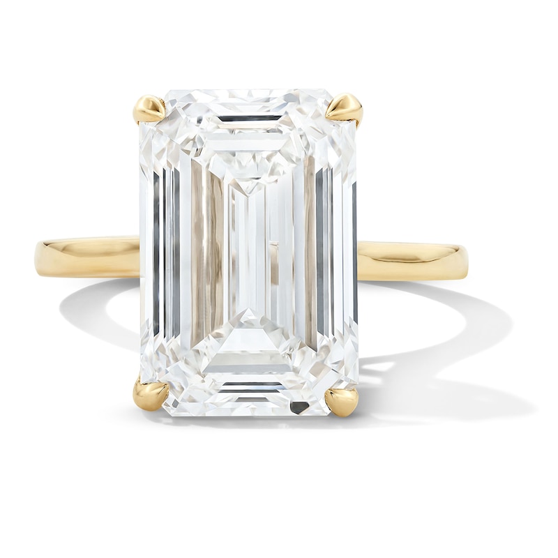 Main Image 1 of 8 CT. T.W. Emerald-Cut Certified Lab-Grown Diamond Solitaire Engagement Ring in 14K Gold (F/VS2)