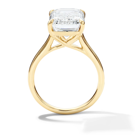 8 CT. T.w. Emerald-Cut Certified Lab-Grown Diamond Solitaire Engagement Ring in 14K Gold (F/Vs2)