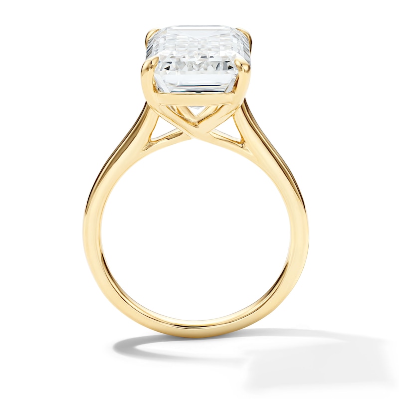 Main Image 3 of 8 CT. T.W. Emerald-Cut Certified Lab-Grown Diamond Solitaire Engagement Ring in 14K Gold (F/VS2)