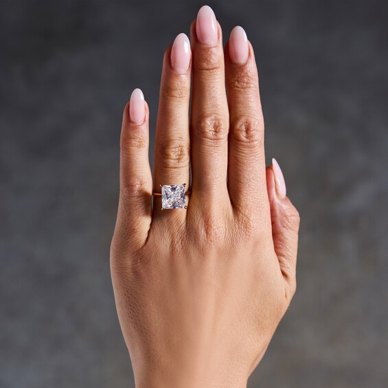 7 CT. T.w. Princess-Cut Certified Lab-Grown Solitaire Diamond Engagement Ring in 14K Gold (F/Vs2)