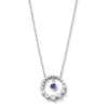 Thumbnail Image 1 of 7/8 CT. T.W. Lab-Grown Diamond  and Blue Lab-Created Sapphire Circle Necklace in Sterling Silver (F/VS2)