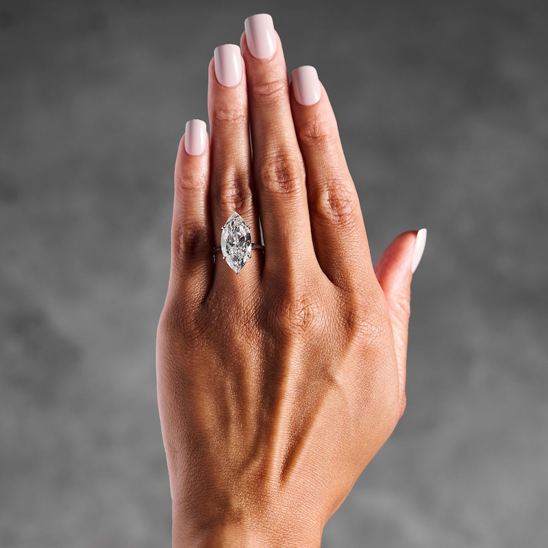 Main Image 2 of 8 CT. T.W. Marquise-Cut Certified Lab-Grown Diamond Solitaire Engagement Ring in 14K White Gold (F/VS2)