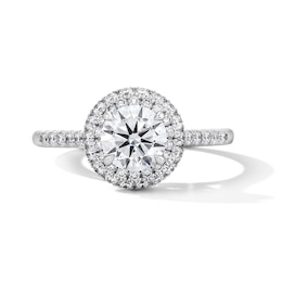1-1/2 CT. T.W. Certified Lab-Grown Diamond Frame Engagement Ring in 14K White Gold (F/VS2)