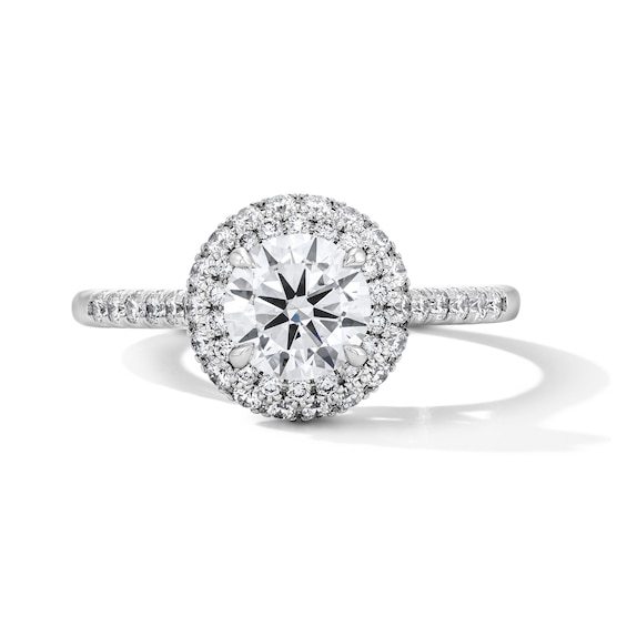 1-1/2 CT. T.w. Certified Lab-Grown Diamond Frame Engagement Ring in 14K White Gold (F/Vs2)