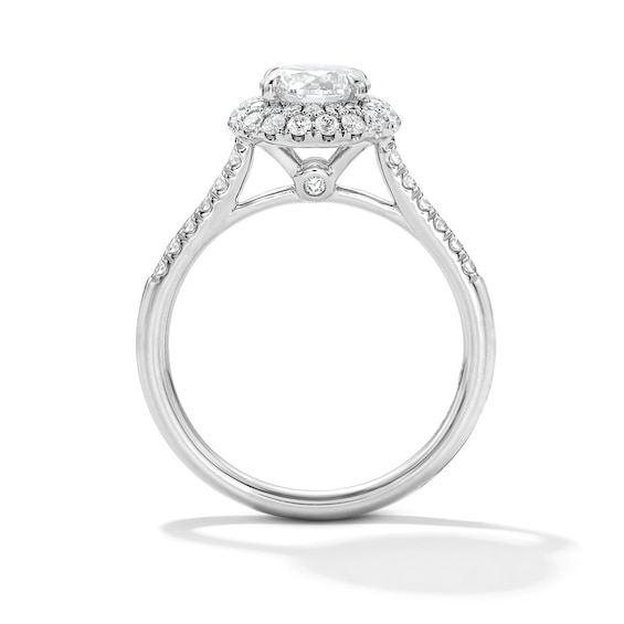 1-1/2 CT. T.w. Certified Lab-Grown Diamond Frame Engagement Ring in 14K White Gold (F/Vs2)